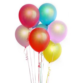6Packs LED Light Up Balloons 6 Colors Night Lights Party Balloons For Parties Birthday Wedding Halloween Christmas Festival Club Bar Concert (Option: Colorful)